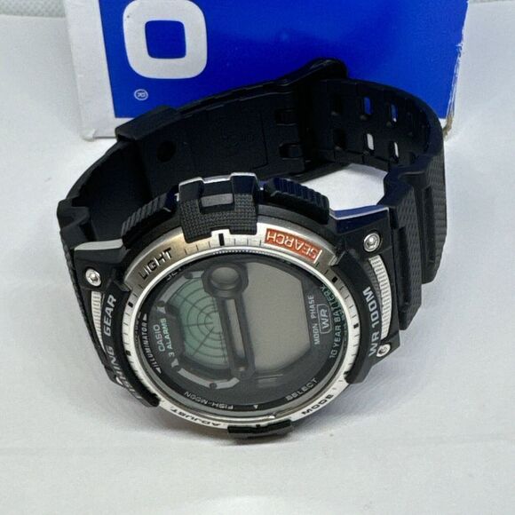 Casio WS-1200H-1A Men’s Black Resin Fishing Time Digital Dial Quartz Watch JNA46 - Picture 7 of 13